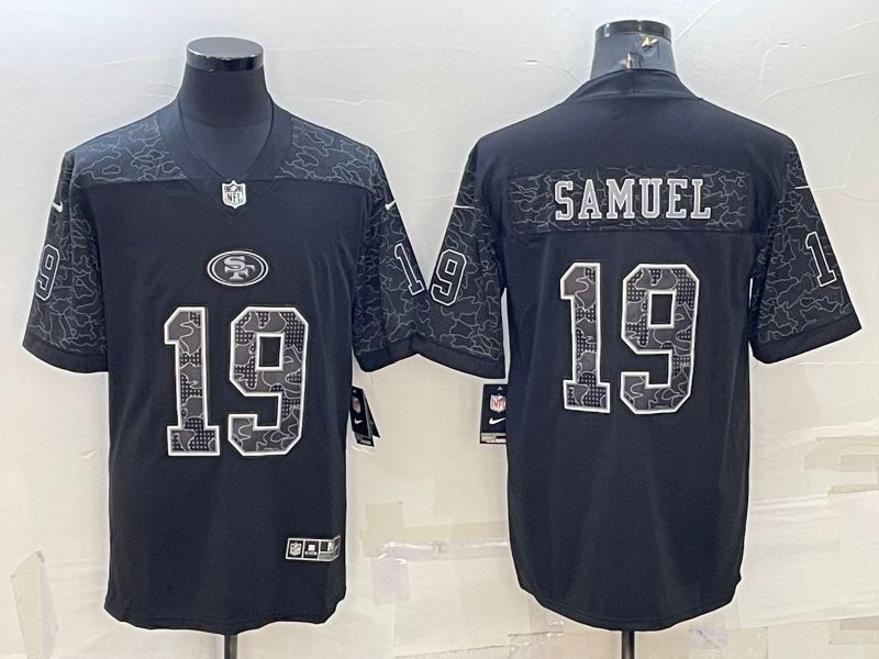 Men San Francisco 49ers 19 Samuel Black Reflector 2022 Nike Limited NFL Jersey
